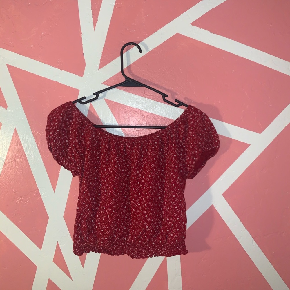 Red crop top